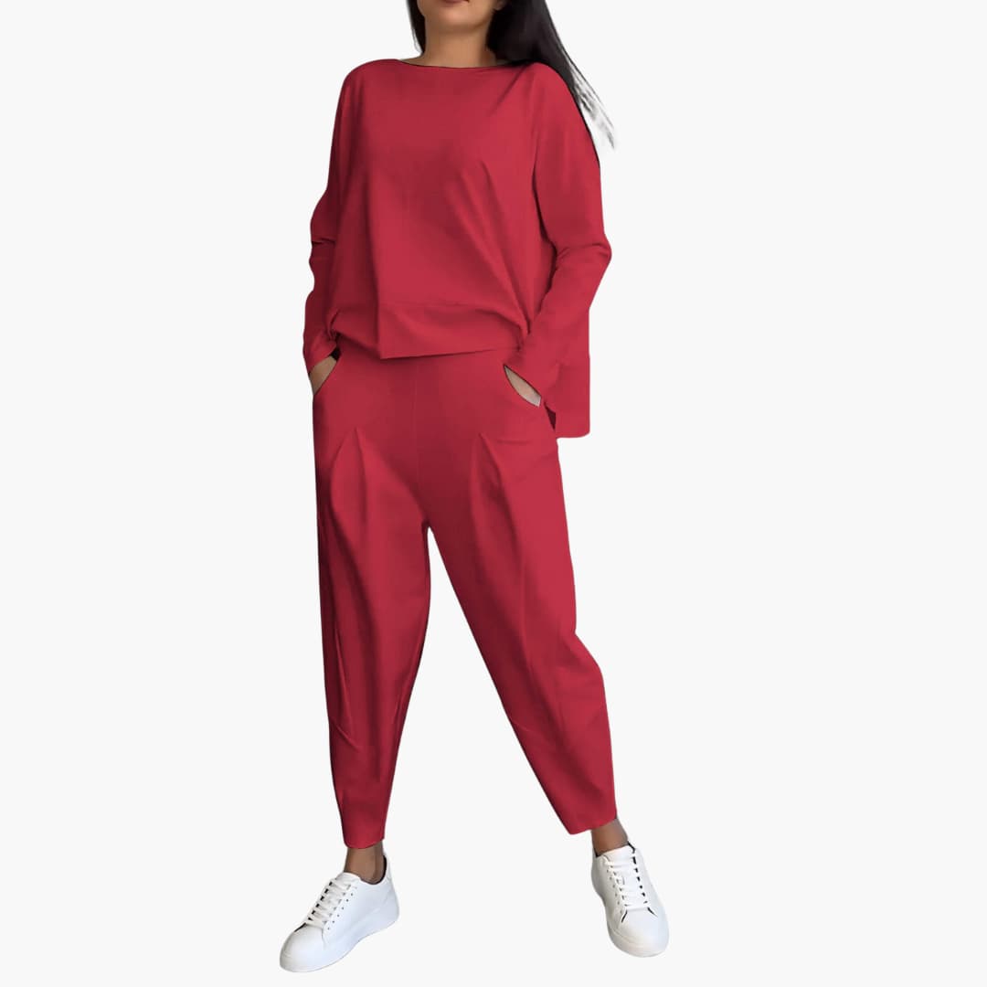 Two-Piece Round Neck Set for Women
