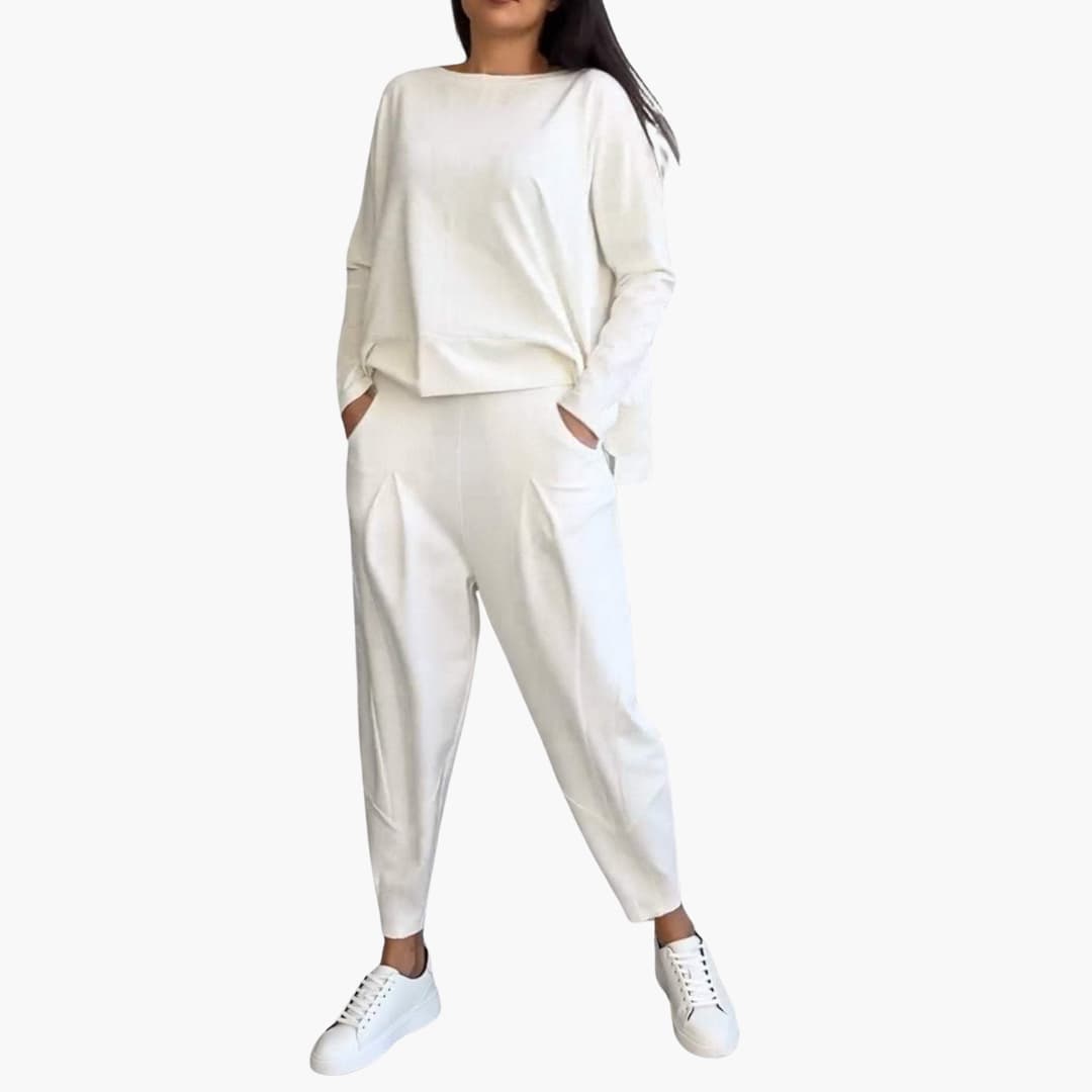 Two-Piece Round Neck Set for Women