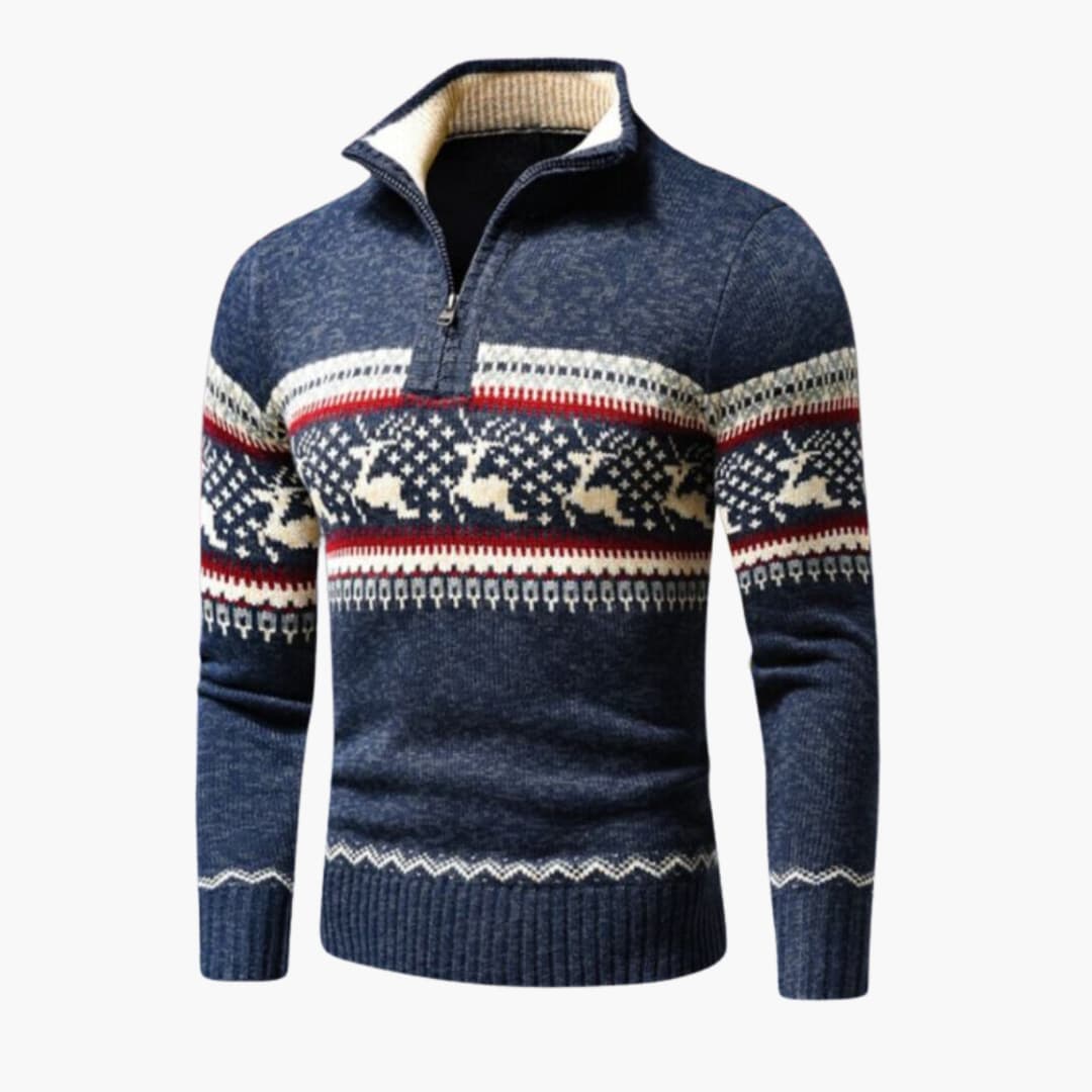 Structured Knit Pullover for Men