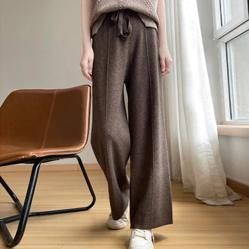 Mica Women's Wide Leg Pants | Cashmere Blend, High-Waisted Comfort 1