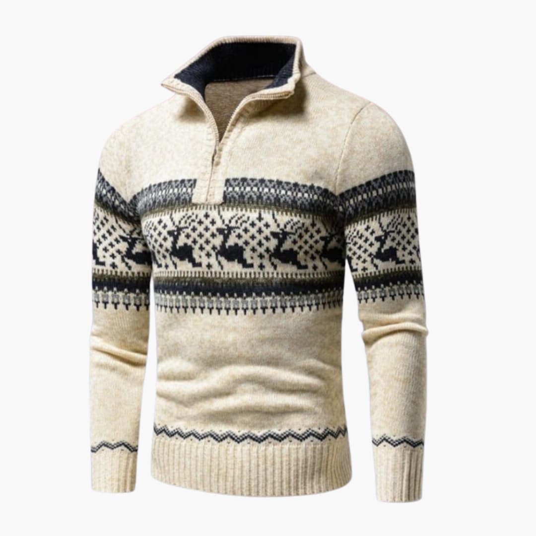 Structured Knit Pullover for Men