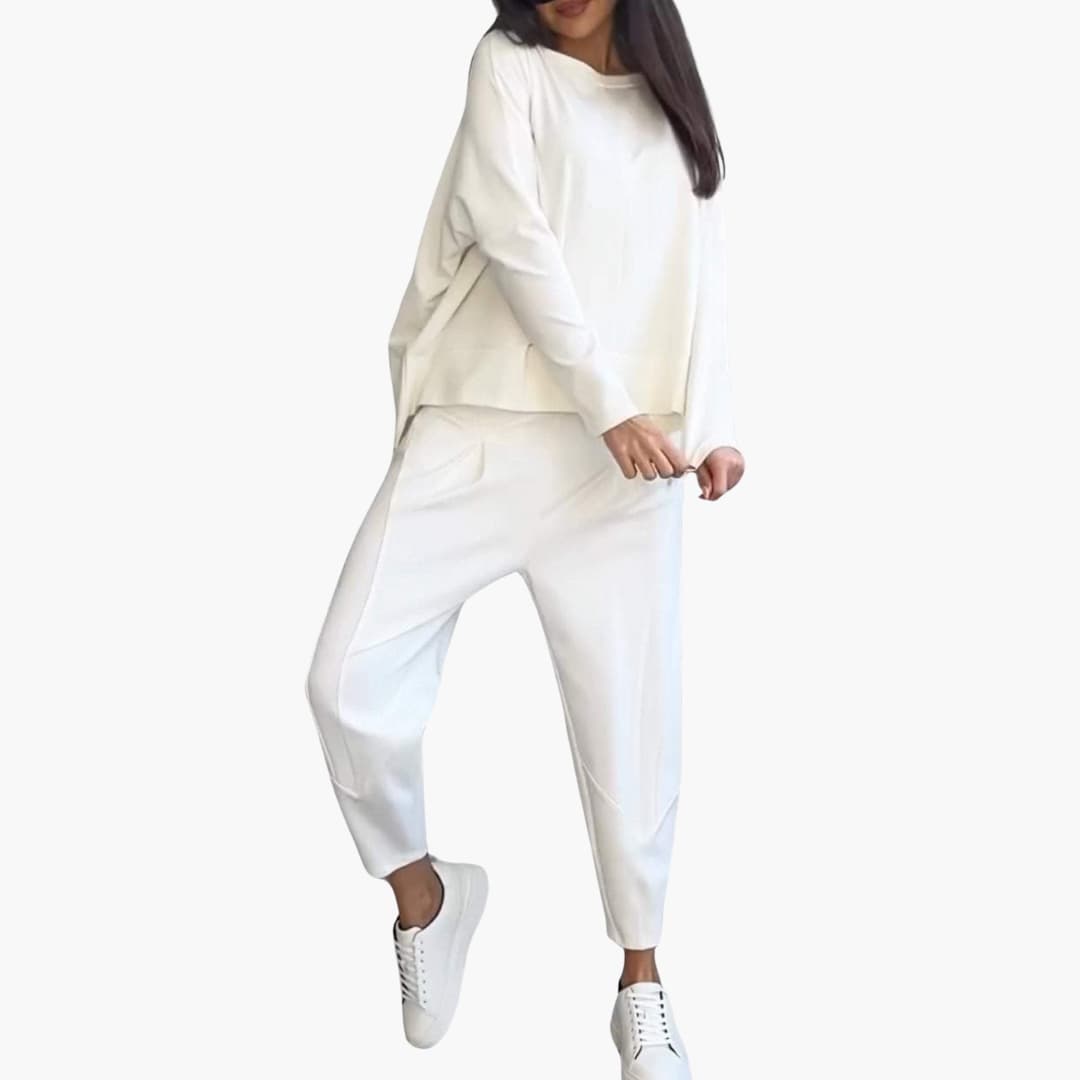 Two-Piece Round Neck Set for Women