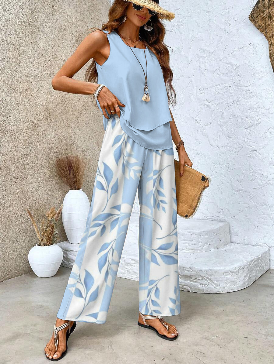 Tessa Women's Tweed Set | Elegant Square Neckline, Summer Fashion 1