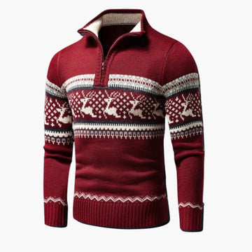 Structured Knit Pullover for Men