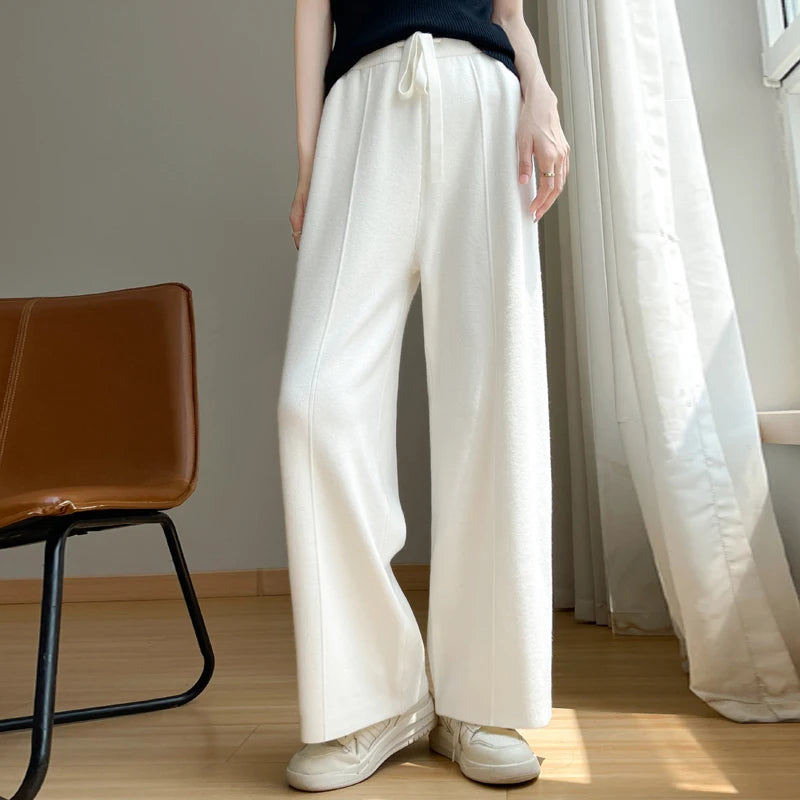 Mica Women's Wide Leg Pants | Cashmere Blend, High-Waisted Comfort 4