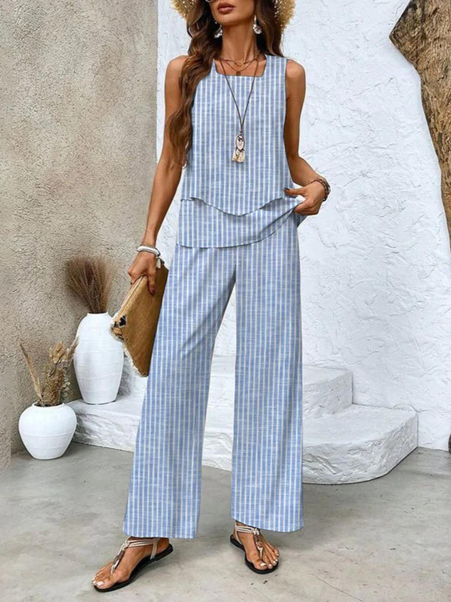 Tessa Women's Tweed Set | Elegant Square Neckline, Summer Fashion 6