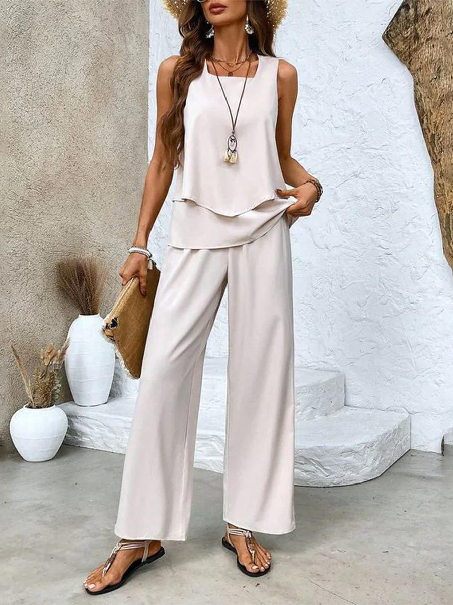 Tessa Women's Tweed Set | Elegant Square Neckline, Summer Fashion 5