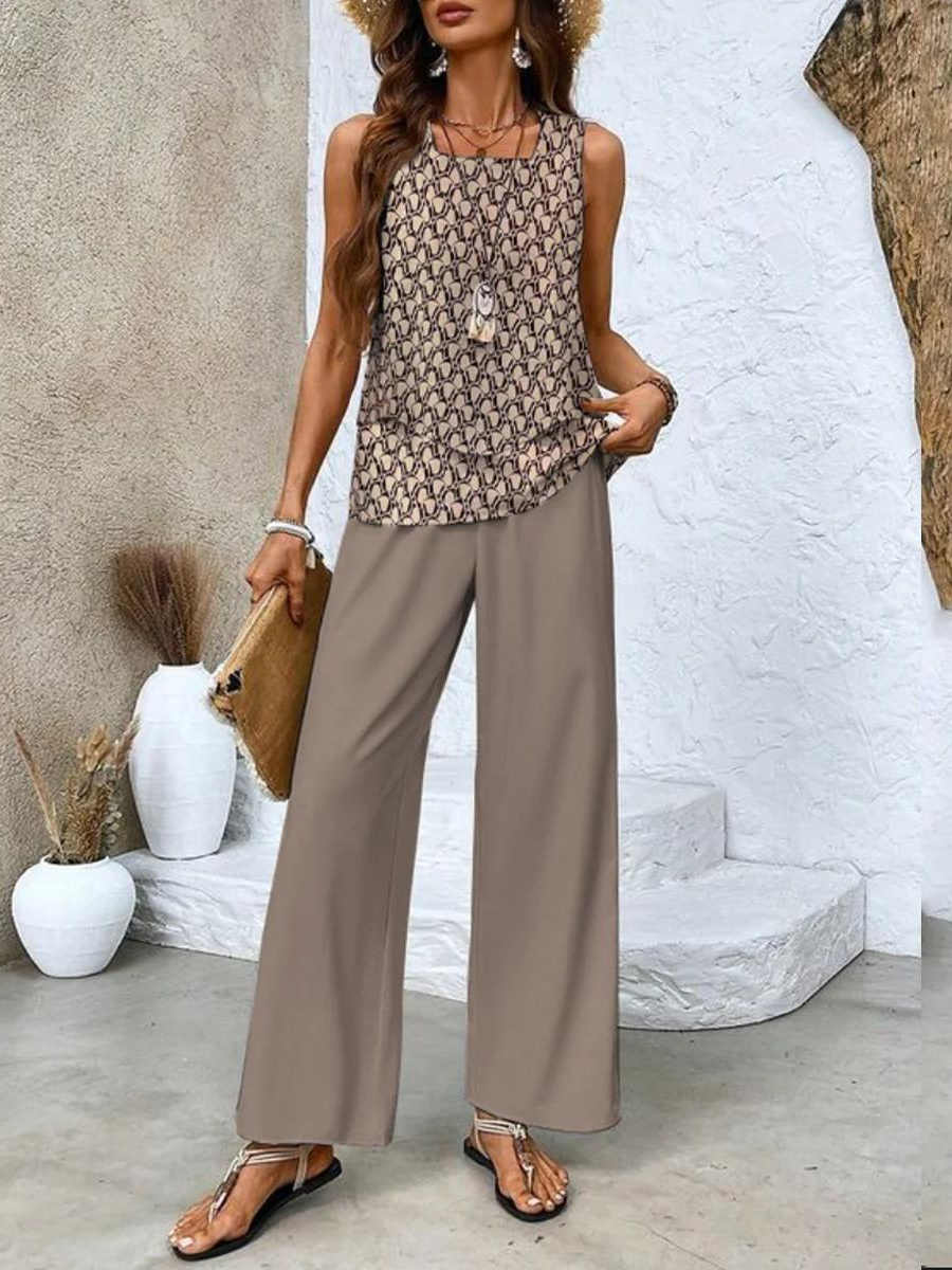 Tessa Women's Tweed Set | Elegant Square Neckline, Summer Fashion 8