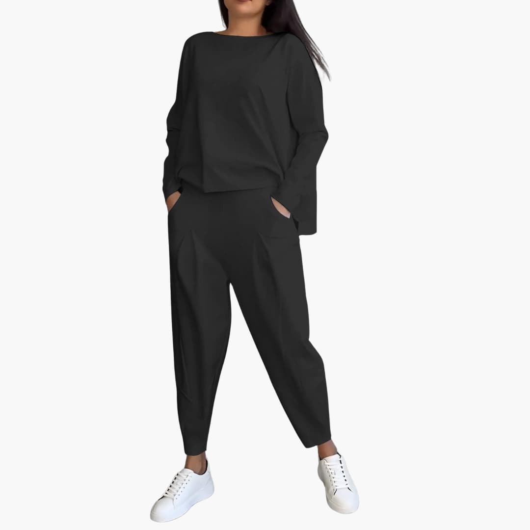 Two-Piece Round Neck Set for Women