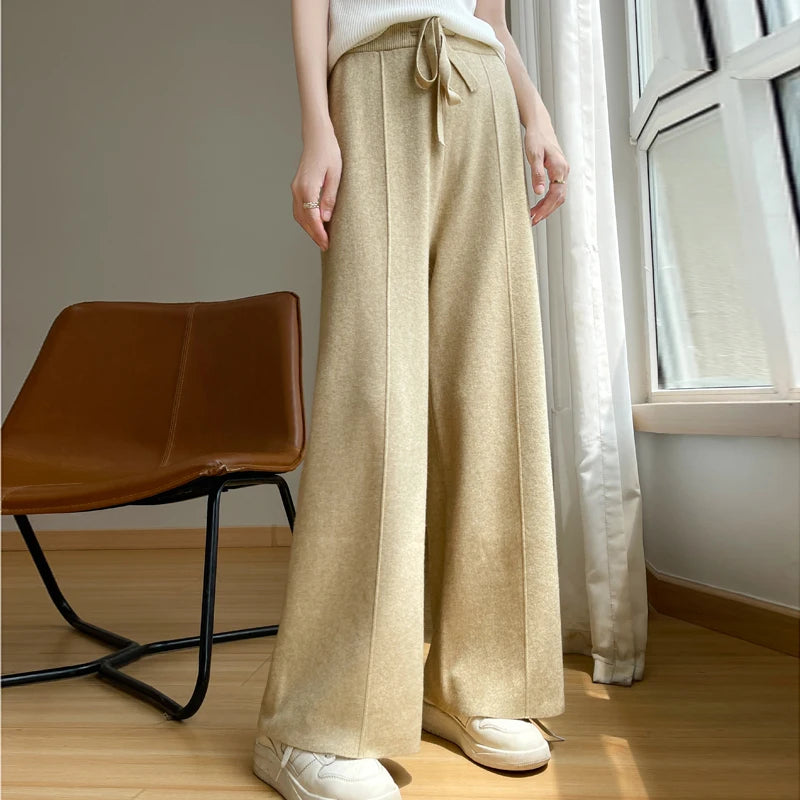Mica Women's Wide Leg Pants | Cashmere Blend, High-Waisted Comfort 1