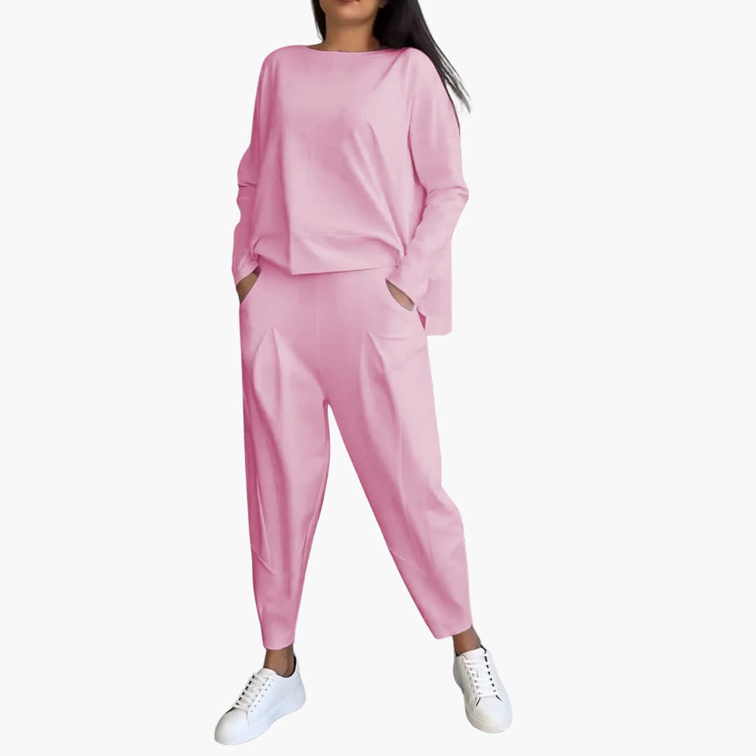 Two-Piece Round Neck Set for Women