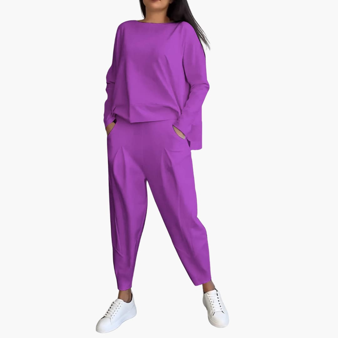 Two-Piece Round Neck Set for Women