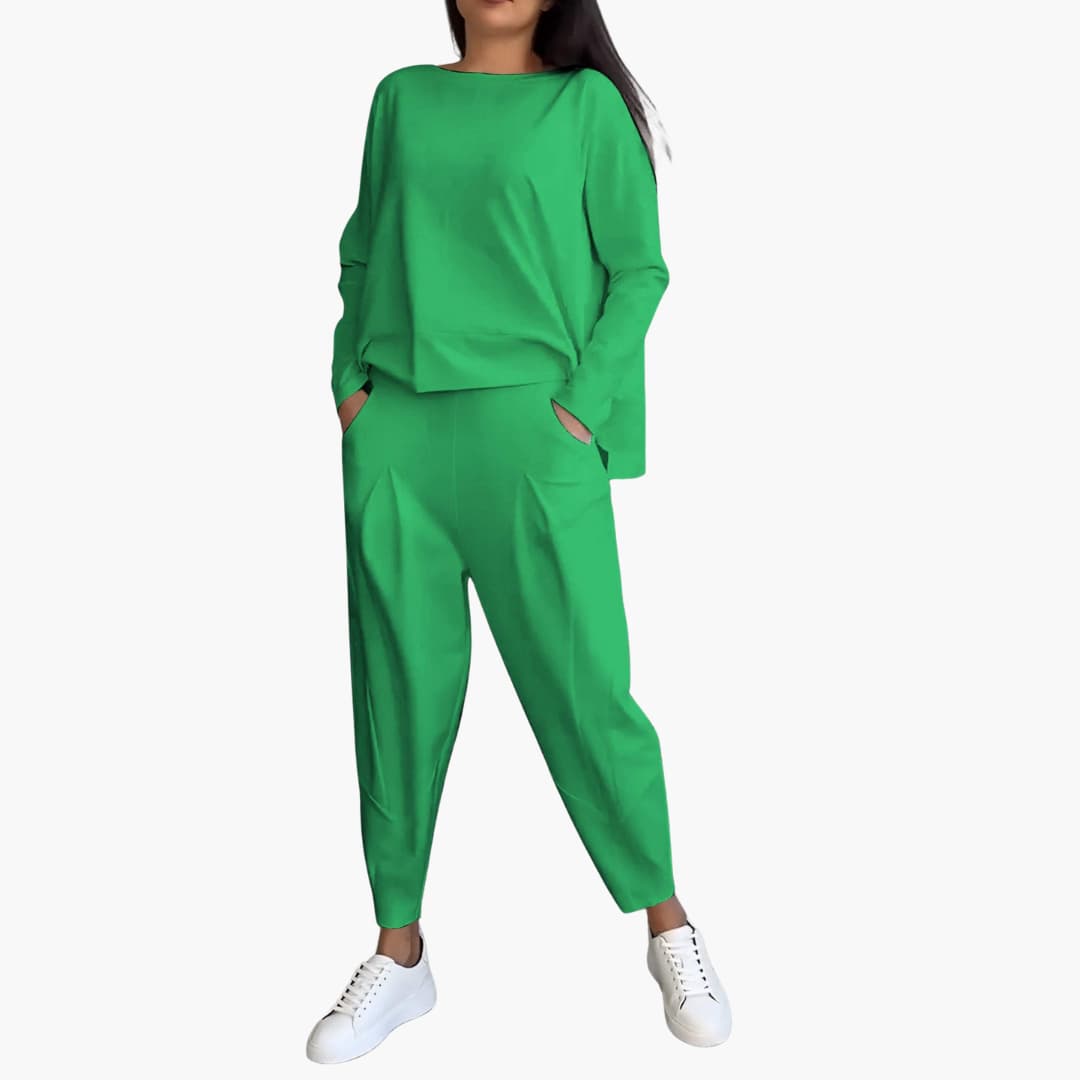 Two-Piece Round Neck Set for Women