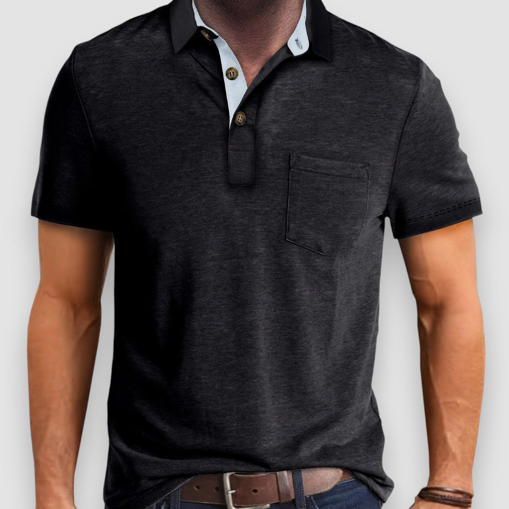 Riven Men's Polo Shirt | Cotton Blend, Elegant Design 1
