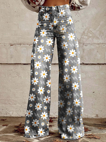 Fiona Women's Pants | Cotton Floral Design, Relaxed Fit 1