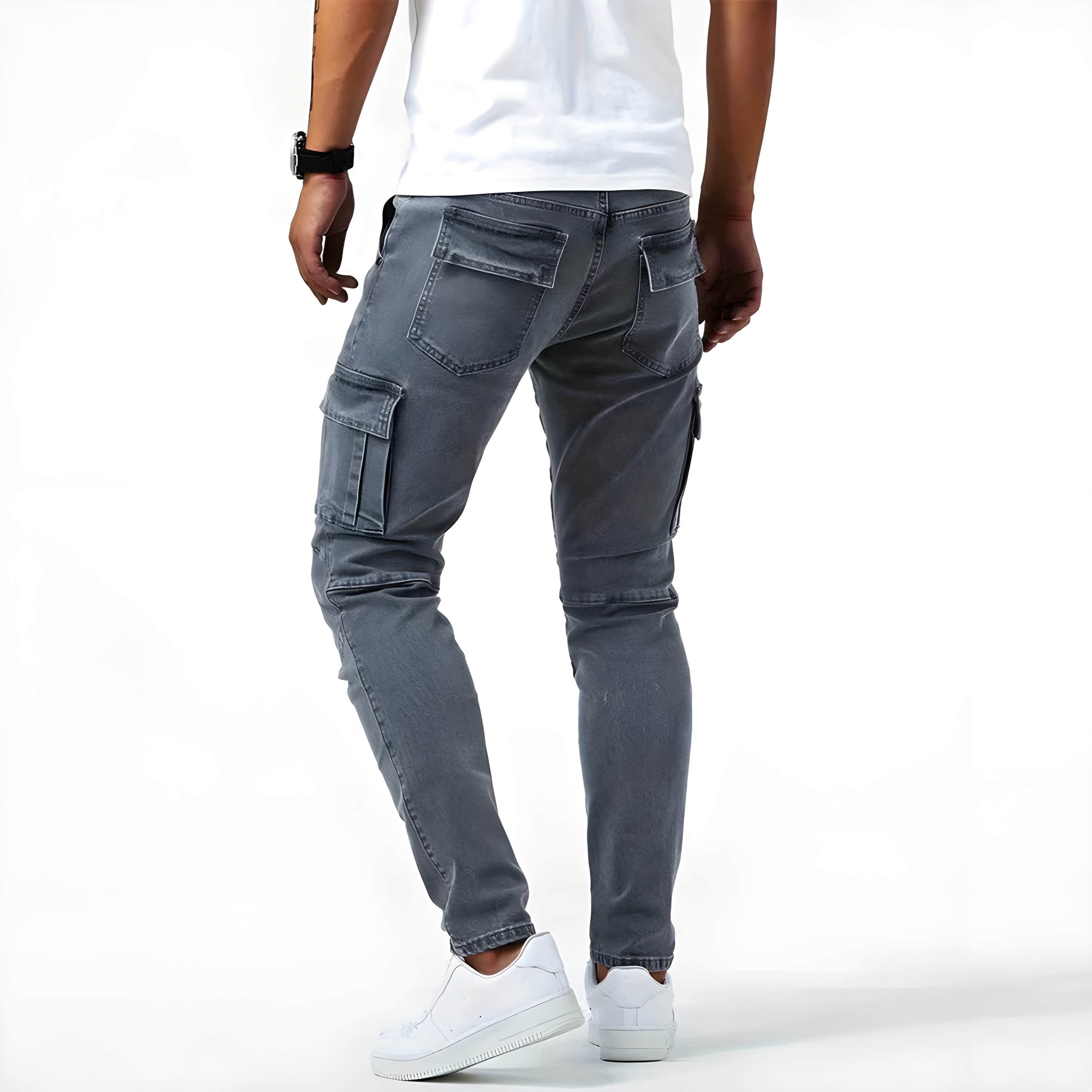 Pavo Men's Cargo Pants | Stretchable Cotton Blend, Casual Fit 7