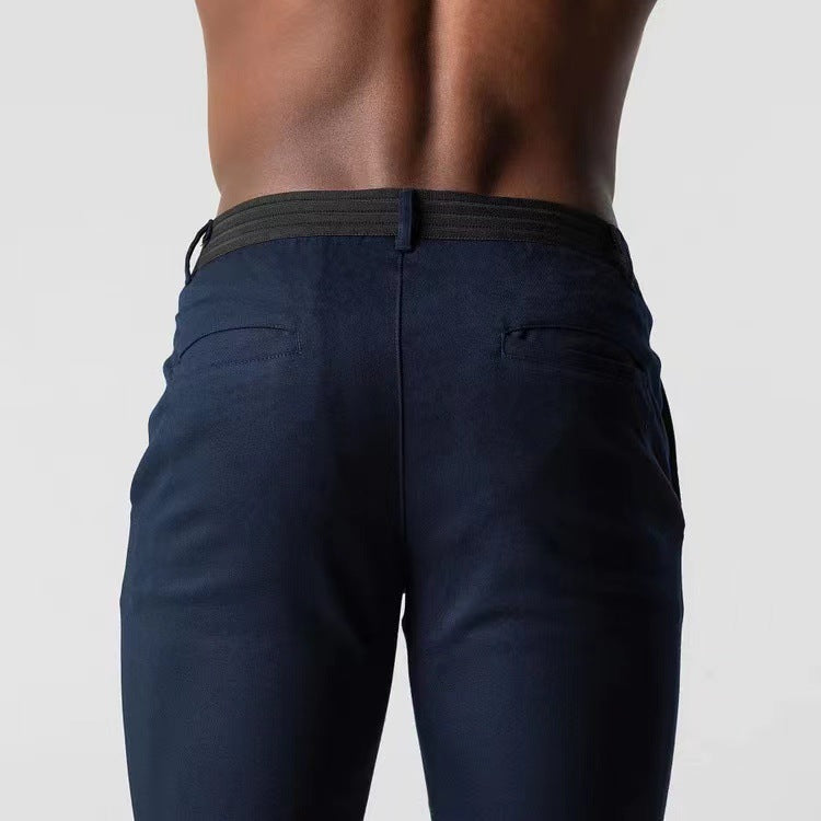 Luminous Men's Chino Pants | Stretch Fabric, Slim Fit, Khaki 6