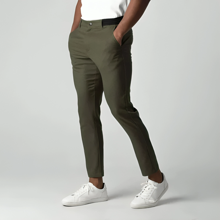 Luminous Men's Chino Pants | Stretch Fabric, Slim Fit, Khaki 7