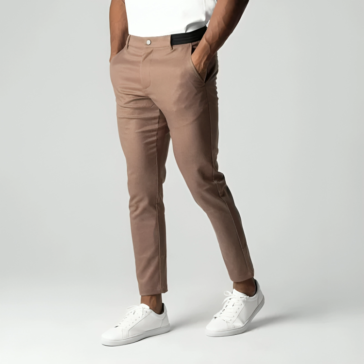 Luminous Men's Chino Pants | Stretch Fabric, Slim Fit, Khaki 9
