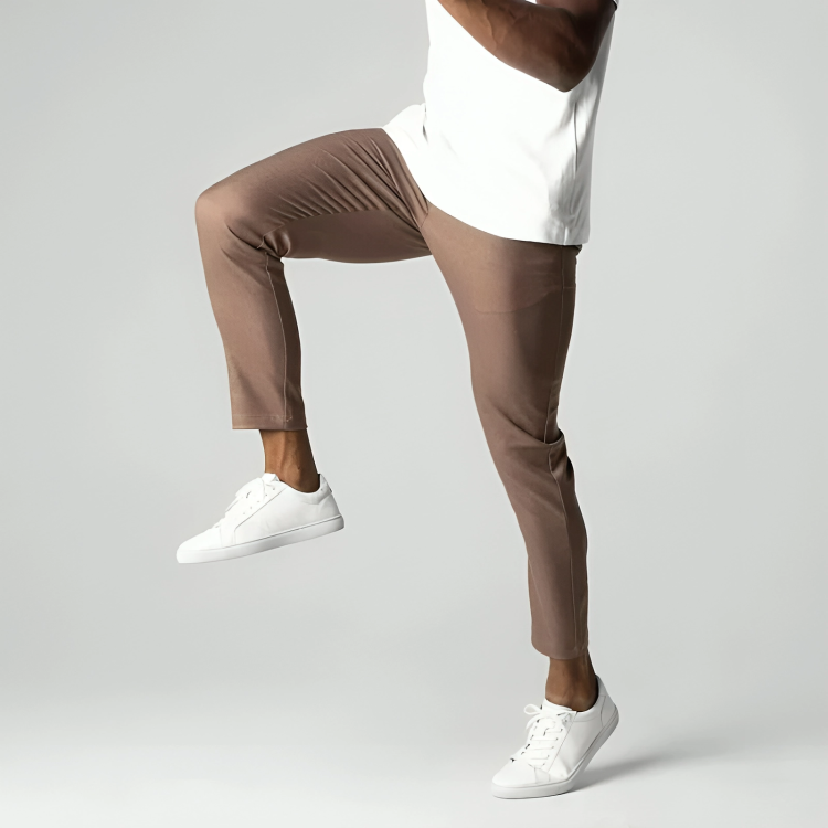 Luminous Men's Chino Pants | Stretch Fabric, Slim Fit, Khaki 8