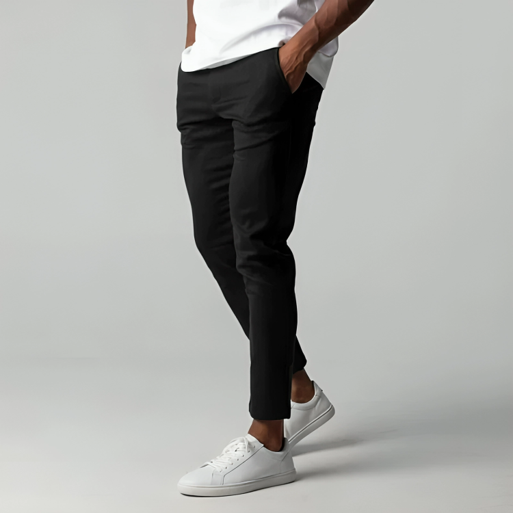 Luminous Men's Chino Pants | Stretch Fabric, Slim Fit, Khaki 4