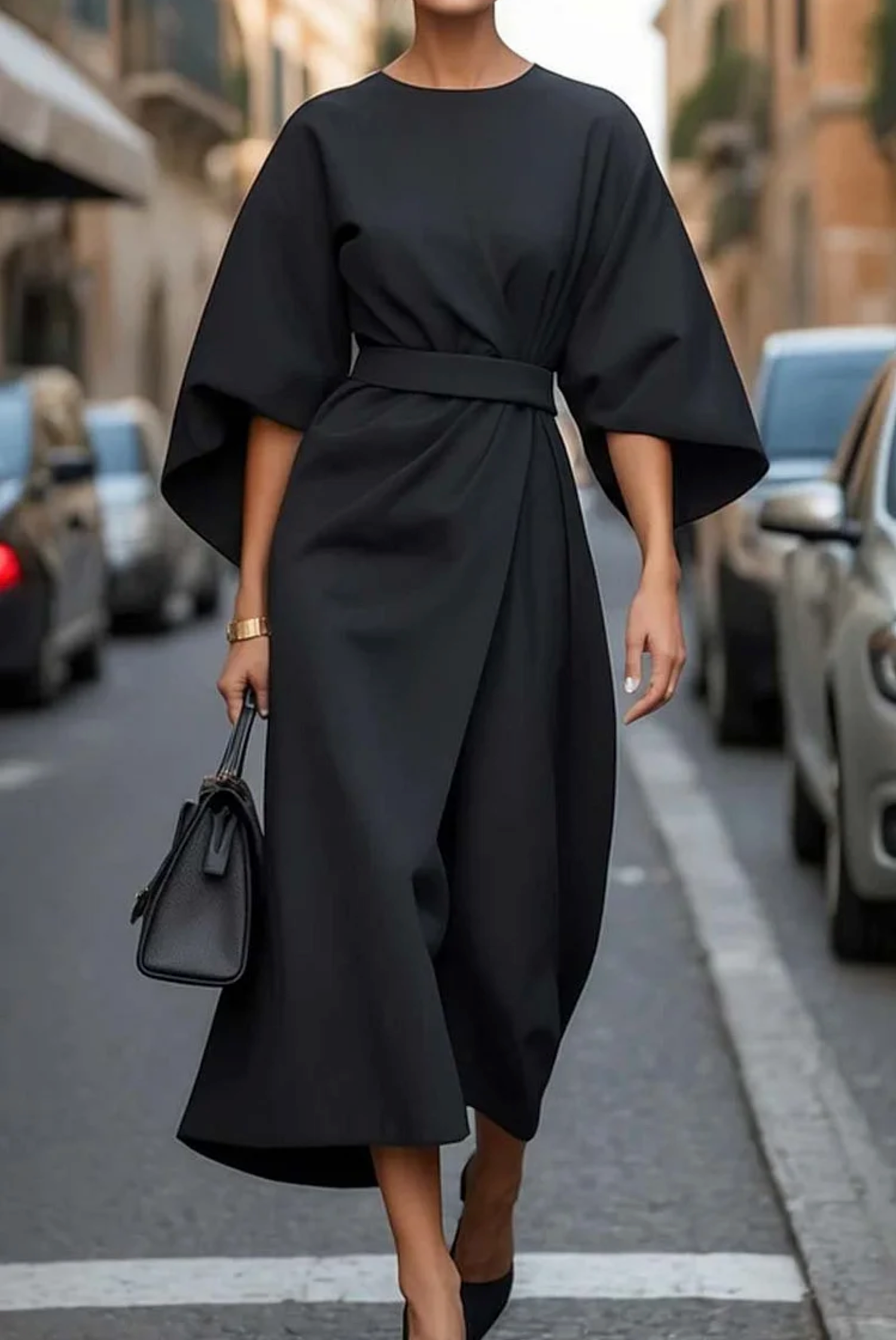 Kendra Women's Cocktail Dress | Lantern Sleeves, Versatile Fit, Plus Size Available 3