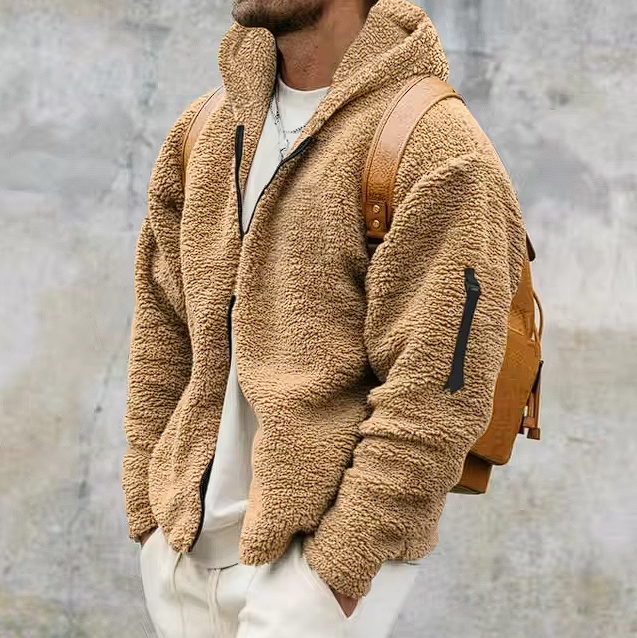 Mako Men's Winter Jacket | Double-Sided Fleece Lining, Casual Fit 8