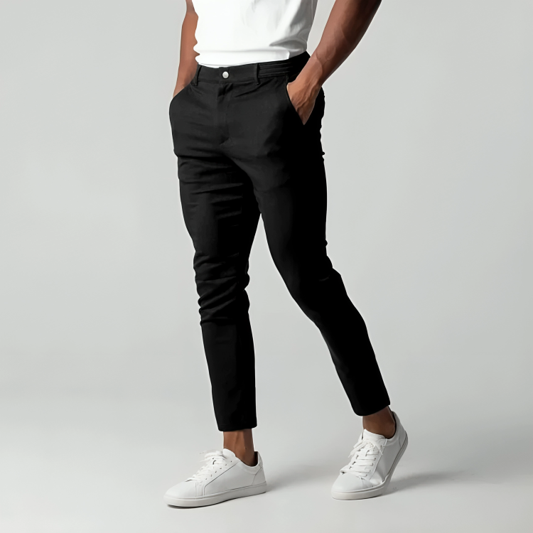 Luminous Men's Chino Pants | Stretch Fabric, Slim Fit, Khaki 1