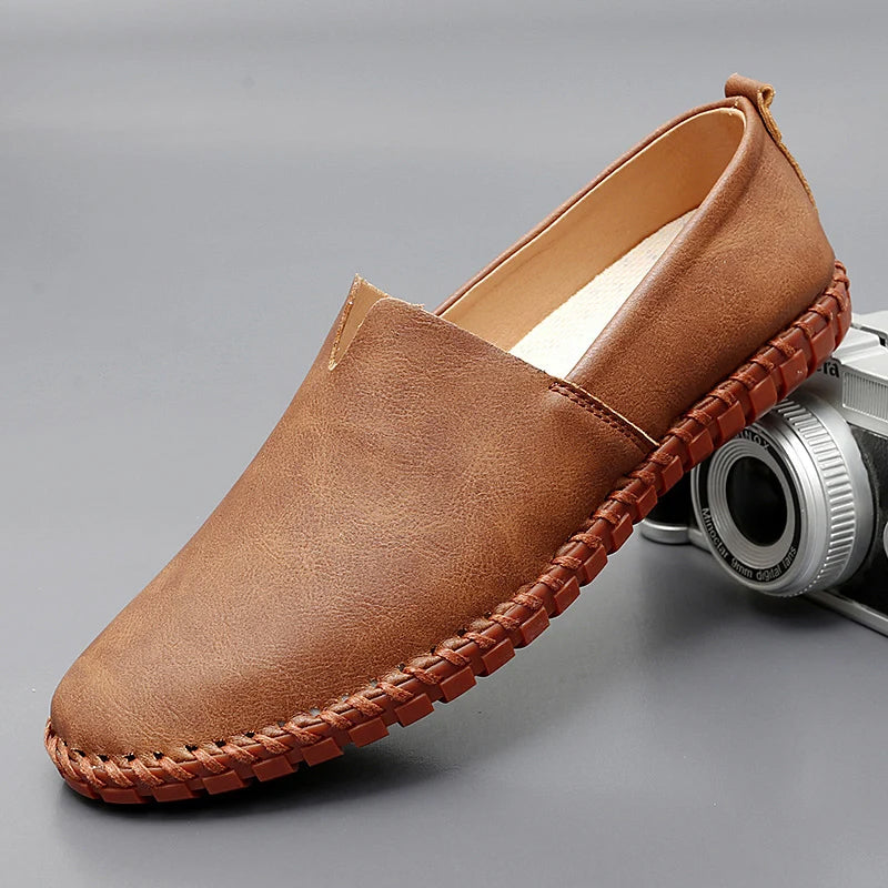 Sante Men's Leather Slippers | Classic Loafer Design, Elegant & Versatile 1