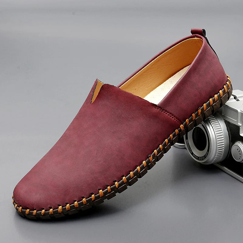 Sante Men's Leather Slippers | Classic Loafer Design, Elegant & Versatile 3