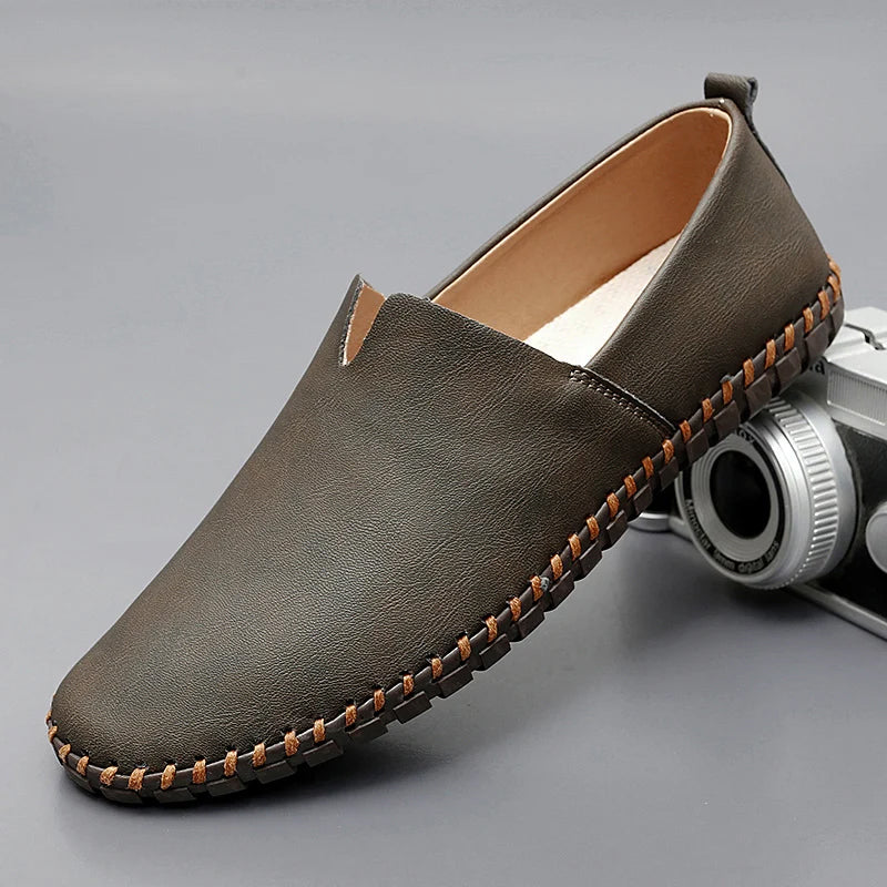 Sante Men's Leather Slippers | Classic Loafer Design, Elegant & Versatile 5