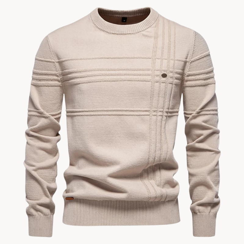 Chet Men's Cardigan Sweater | Ultra-Soft Cotton Blend, Checkered Design 9