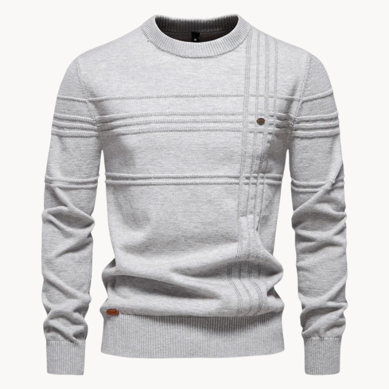 Chet Men's Cardigan Sweater | Ultra-Soft Cotton Blend, Checkered Design 1