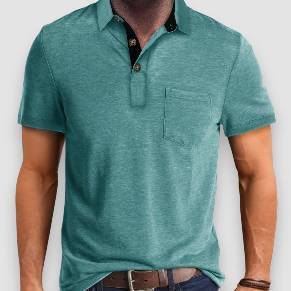 Riven Men's Polo Shirt | Cotton Blend, Elegant Design 5
