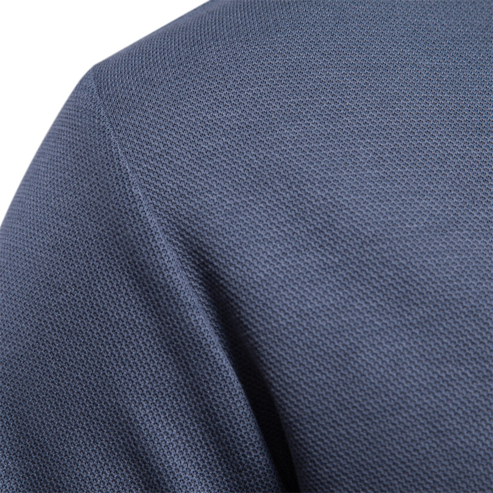 Sleek Men's Polo Shirt | High-Quality Cotton, Long Sleeve Design 5