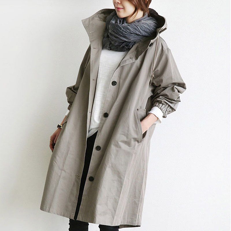 Elara Women's Trench Coat | Water-Repellent Fabric, Stylish Design 1