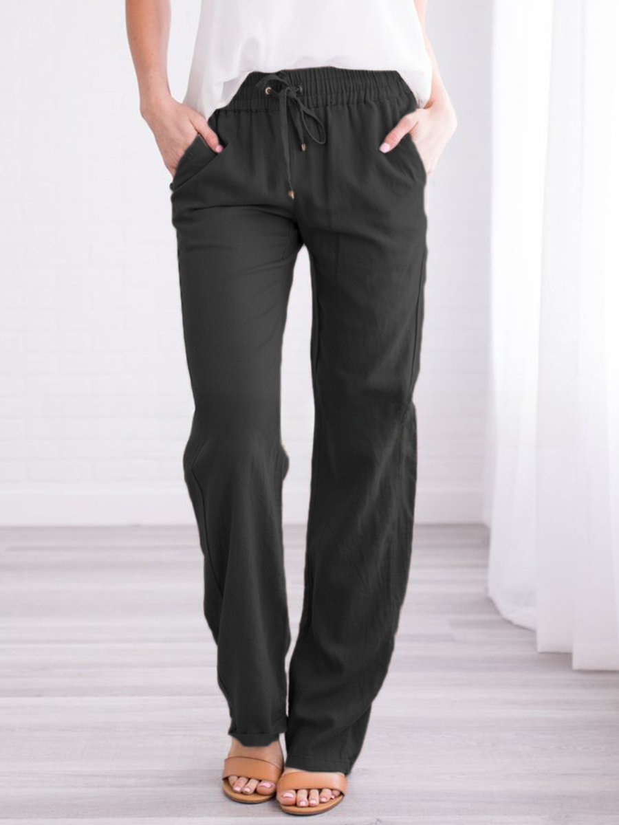 Lila Women's Wide Leg Pants | Breathable Linen, Casual Elegance 11