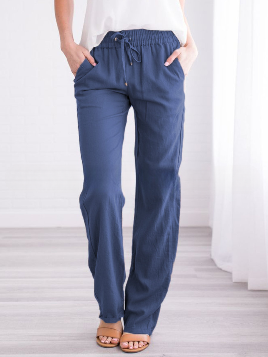 Lila Women's Wide Leg Pants | Breathable Linen, Casual Elegance 5