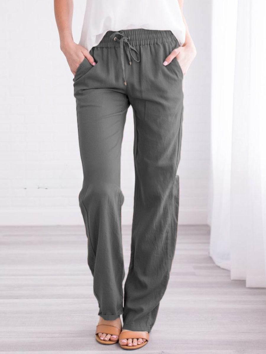 Lila Women's Wide Leg Pants | Breathable Linen, Casual Elegance 3