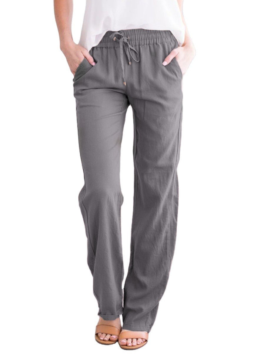 Lila Women's Wide Leg Pants | Breathable Linen, Casual Elegance 1