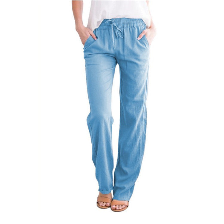 Lila Women's Wide Leg Pants | Breathable Linen, Casual Elegance 4