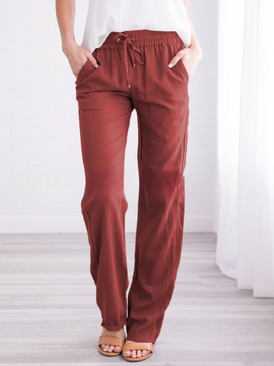 Lila Women's Wide Leg Pants | Breathable Linen, Casual Elegance 9