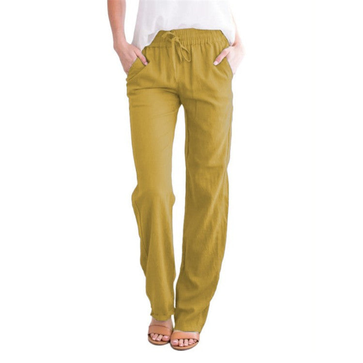 Lila Women's Wide Leg Pants | Breathable Linen, Casual Elegance 10